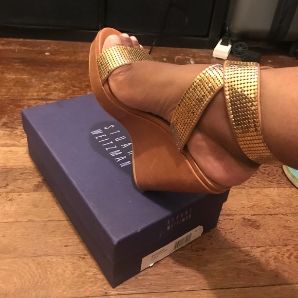 Stuart Weitzman Shoes - Metalmania Wedges